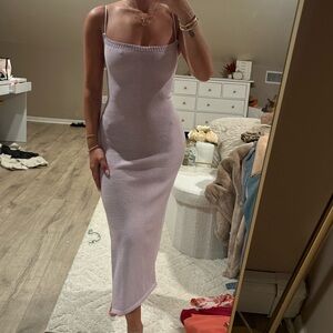 Purple crochet dress